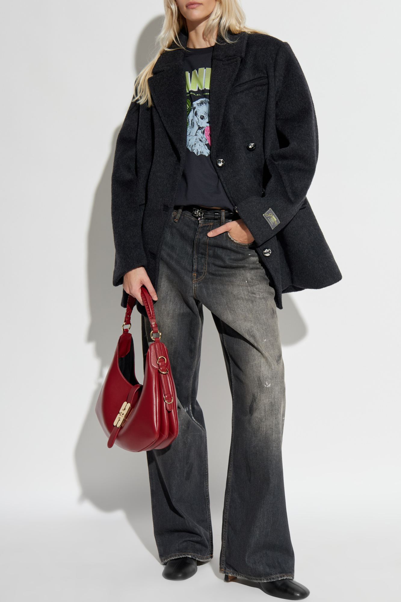 Ganni Double-breasted coat | Women's | Vitkac